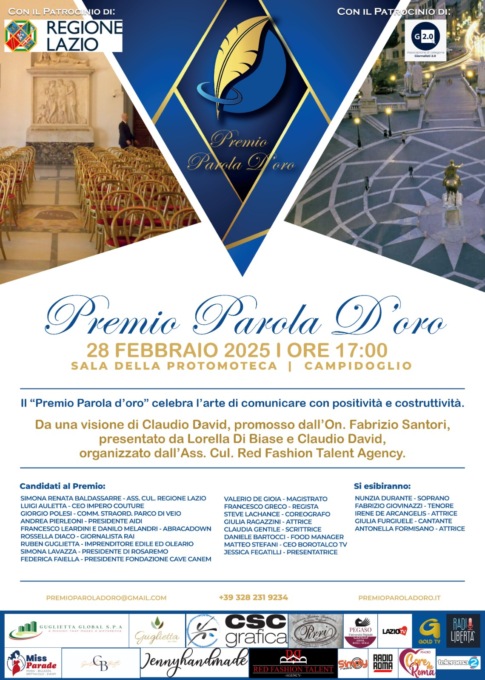 La prima edizione del Premio “Parola d’Oro”