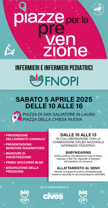 Giubileo, prevenzione ed educazione alla salute con infermieri e infermieri pediatrici