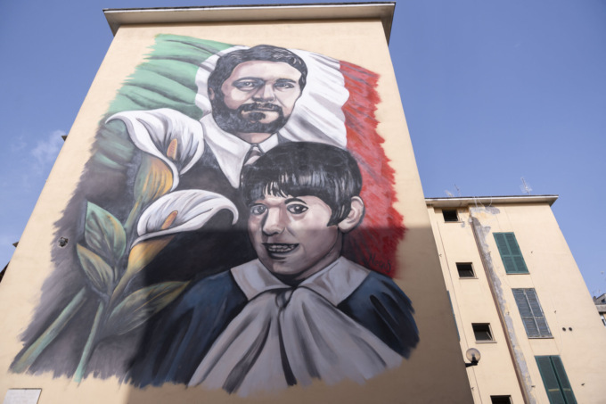Commemorazione della strage di Primavalle, inaugurato il murale ai fratelli Mattei