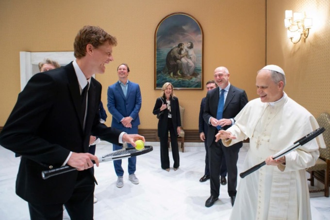 Sinner e Binaghi ricevuti da Papa Leone XIV