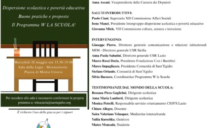 Dispersione scolastica, incontro a Palazzo Montecitorio