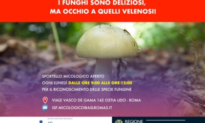 Ostia, sportello micologico della ASL Roma 3 per prevenire intossicazioni da funghi