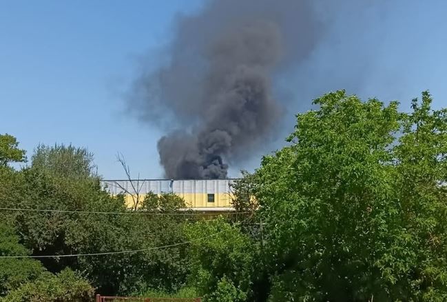 Incendio distrugge cinque furgoni