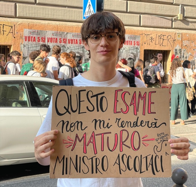 Maturità: questa mattina la protesta di Rete Studenti Medi Lazio