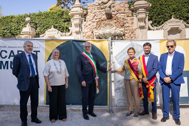 Villa Sciarra, inaugurate le statue e le fontane restaurate