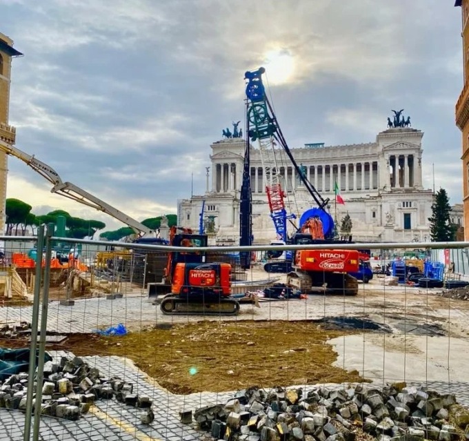 Scoperte archeologiche nel cantiere della Metro C a Piazza Venezia