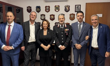 Il Presidente dei senatori di Forza Italia Gasparri incontra i Carabinieri