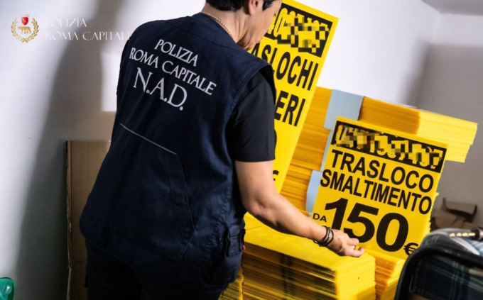 Operazione “yellow trash remove”  della polizia locale su traffico illecito di rifiuti