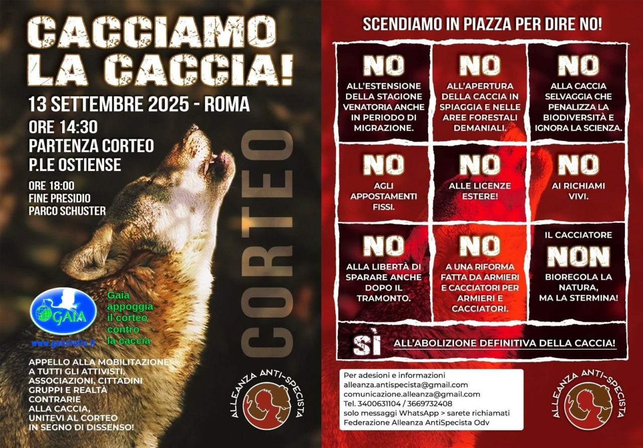 Cacciamo la caccia, domani la manifestazione