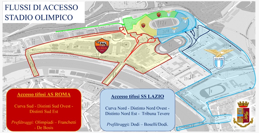 Derby, imponente servizio di sicurezza: droni ed elicotteri in volo