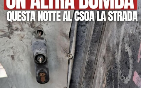 Bomba contro il centro sociale “La Strada”