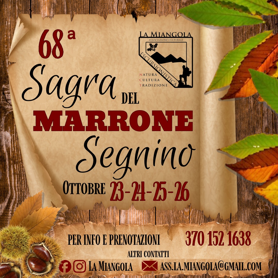 La “Sagra del Marrone” segnino, cantine aperte e degustazioni