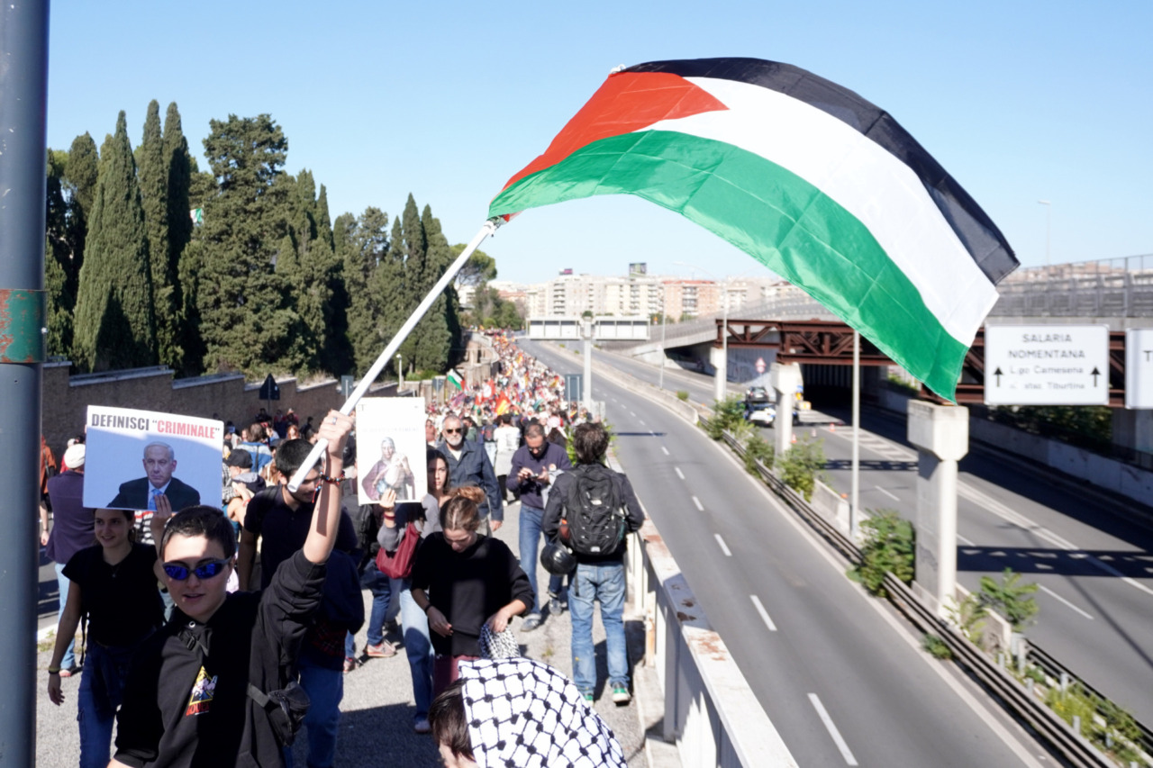 La Capitale invasa dal corteo per Gaza e Flotilla:”In 300 mila”