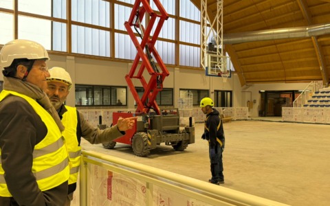 I lavori al Pala Fersini, il sopralluogo del Sindaco