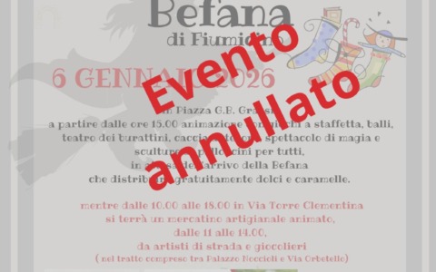Maltempo, annullata la Festa della Befana in piazza Grassi