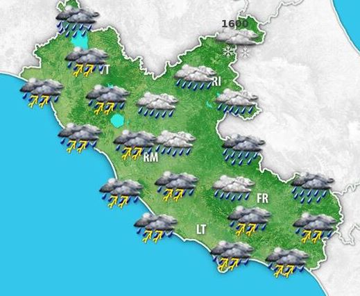 Maltempo, oggi allerta arancione nella Capitale