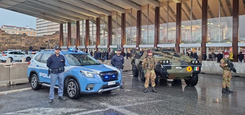 Stazione Termini, innalzato il ranking sicurezza. Il dispositivo delle forze di Polizia arricchito con i ‘Puma’ dell’Esercito