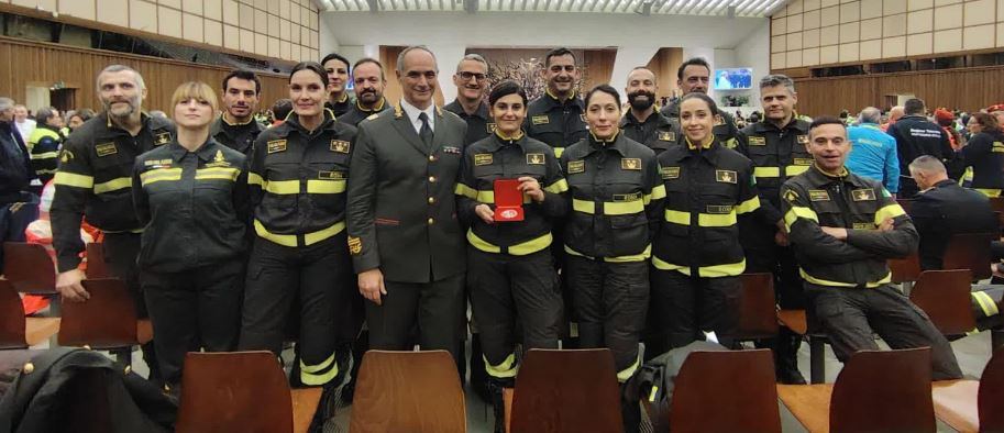 I Vigili del Fuoco ricevuti dal Papa