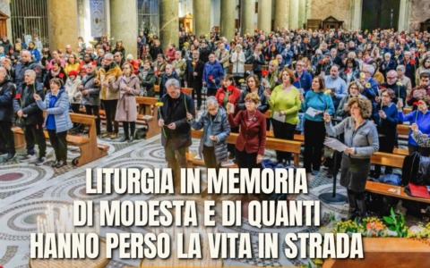 A Santa Maria in Trastevere il ricordo di chi ha perso la vita in strada