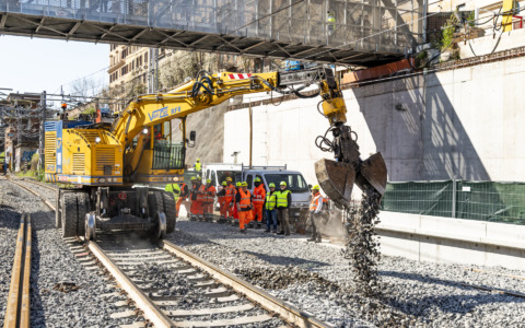 Pigneto, la nuova fermata prende forma con la posa dei primi binari