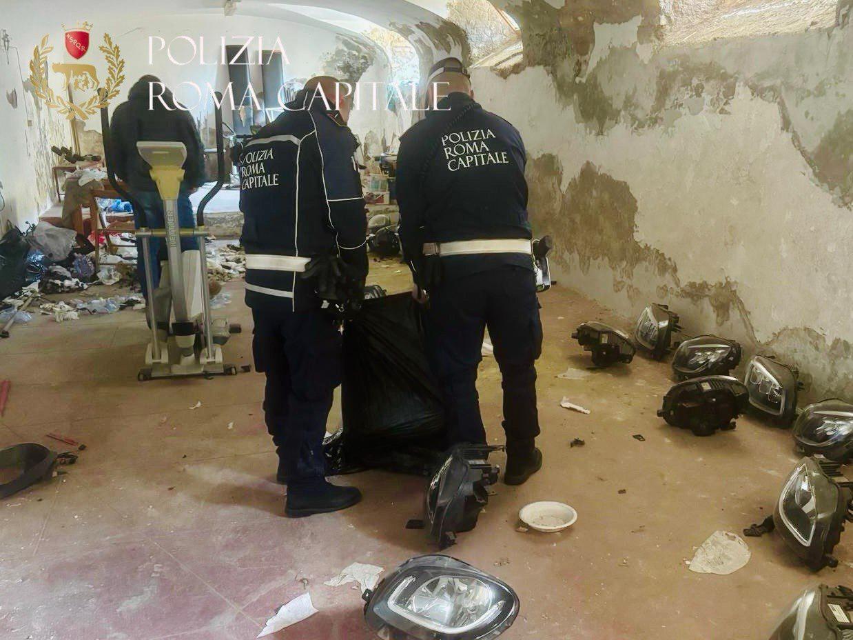 Controlli al Trullo: trovato centro di stoccaggio e smercio di parti di auto rubate