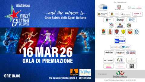 Italian Sportrait Awards, il 16 marzo la cerimonia di premiazione