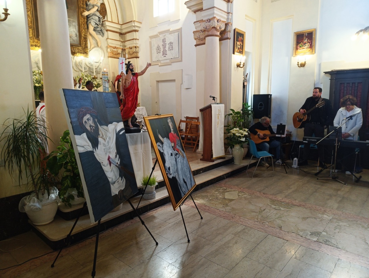 Arte sacra e fede, presentate due nuove opere durante la Messa di Pasqua