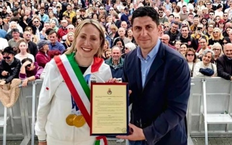 La campionessa olimpica Francesca Lollobrigida “Sindaco per un giorno”