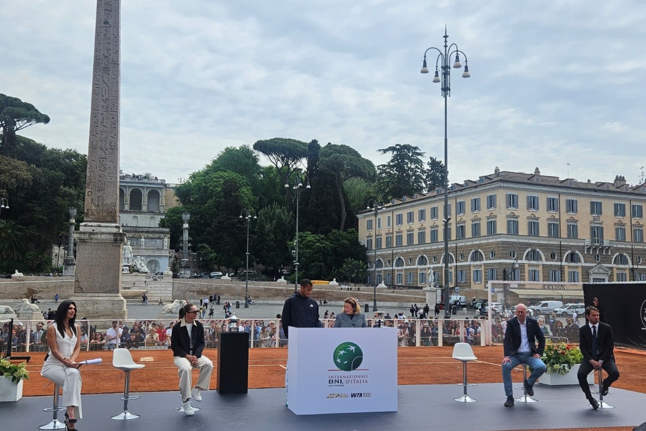 Internazionali di tennis: sorteggio del tabellone a Piazza del Popolo
