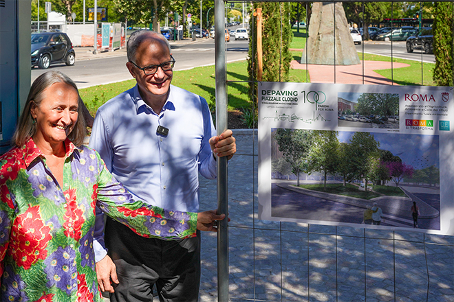 Depaving e nuove piante a Piazzale Clodio