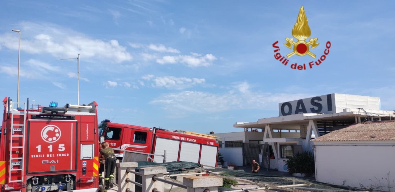 Incendio doloso allo stabilimento Oasi di Ostia