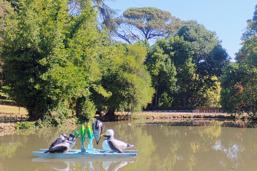 Inaugurata l’opera “L’approdo” nel laghetto di Villa Ada