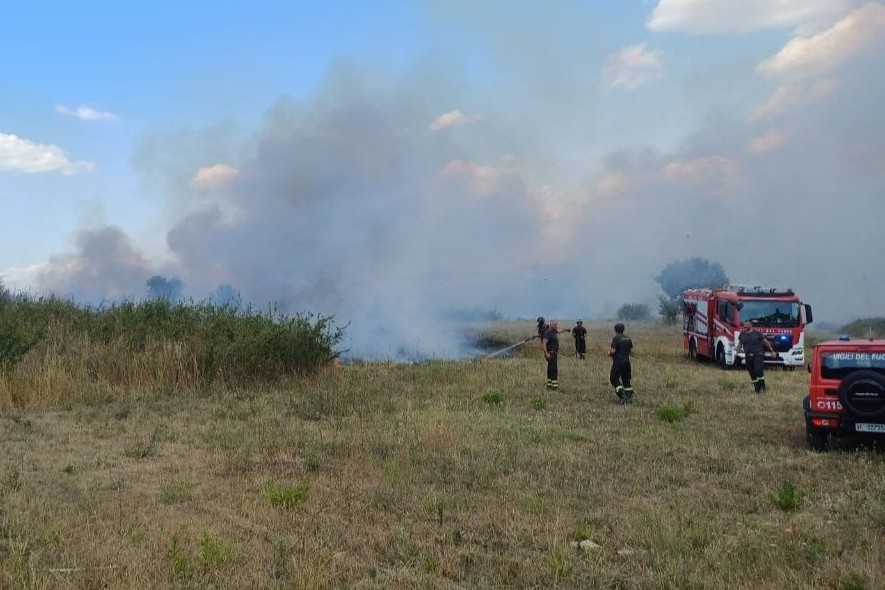 Vasto incendio al Parco del Pineto, fumo visibile in tutta la zona ovest