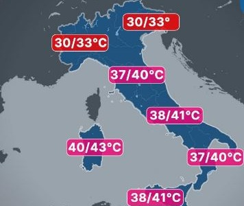 Caldo, ancora bollino rosso a Roma e nel Lazio: “E’ la giornata più rovente di questa terza ondata”