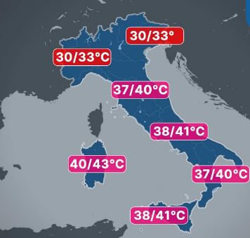 Caldo, ancora bollino rosso a Roma e nel Lazio: “E’ la giornata più rovente di questa terza ondata”