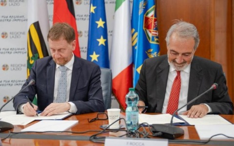 Il presidente della Regione Lazio firma un memorandum d’intesa con lo Stato libero di Sassonia