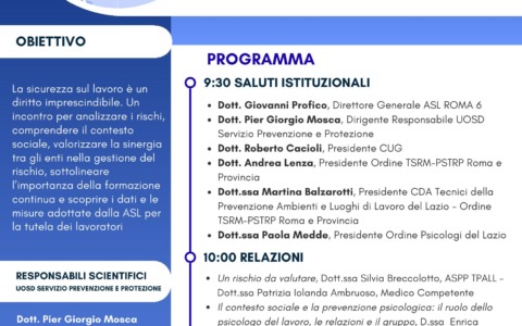 Sicurezza nei luoghi di lavoro: il 23 ottobre convegno all’Ospedale dei Castelli contro le aggressioni al personale